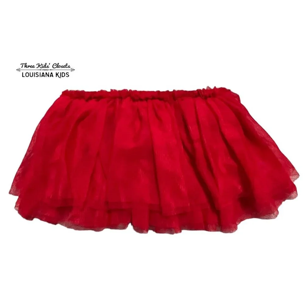 NEW Children's Place 0-6m Red Tulle Skirt